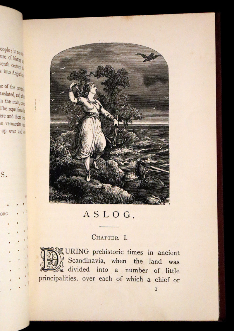 1895 Scarce Book - Old Norse Sagas - Aslog, Frithiof, Ingeborg, Ragnar Lodbrok, Sigurd, Wayland Smith, Hamlet, and others.