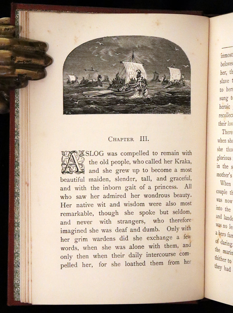 1895 Scarce Book - Old Norse Sagas - Aslog, Frithiof, Ingeborg, Ragnar Lodbrok, Sigurd, Wayland Smith, Hamlet, and others.