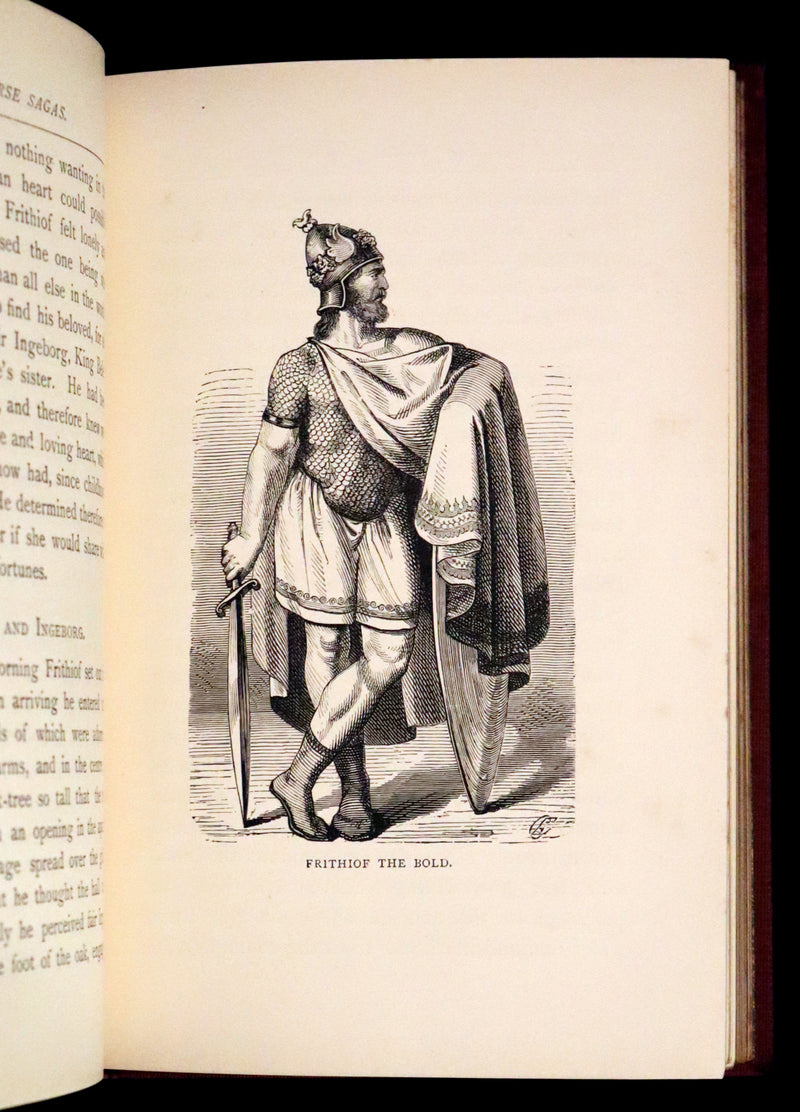 1895 Scarce Book - Old Norse Sagas - Aslog, Frithiof, Ingeborg, Ragnar Lodbrok, Sigurd, Wayland Smith, Hamlet, and others.