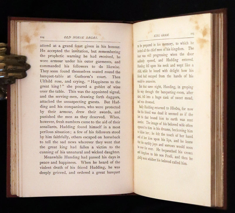 1895 Scarce Book - Old Norse Sagas - Aslog, Frithiof, Ingeborg, Ragnar Lodbrok, Sigurd, Wayland Smith, Hamlet, and others.