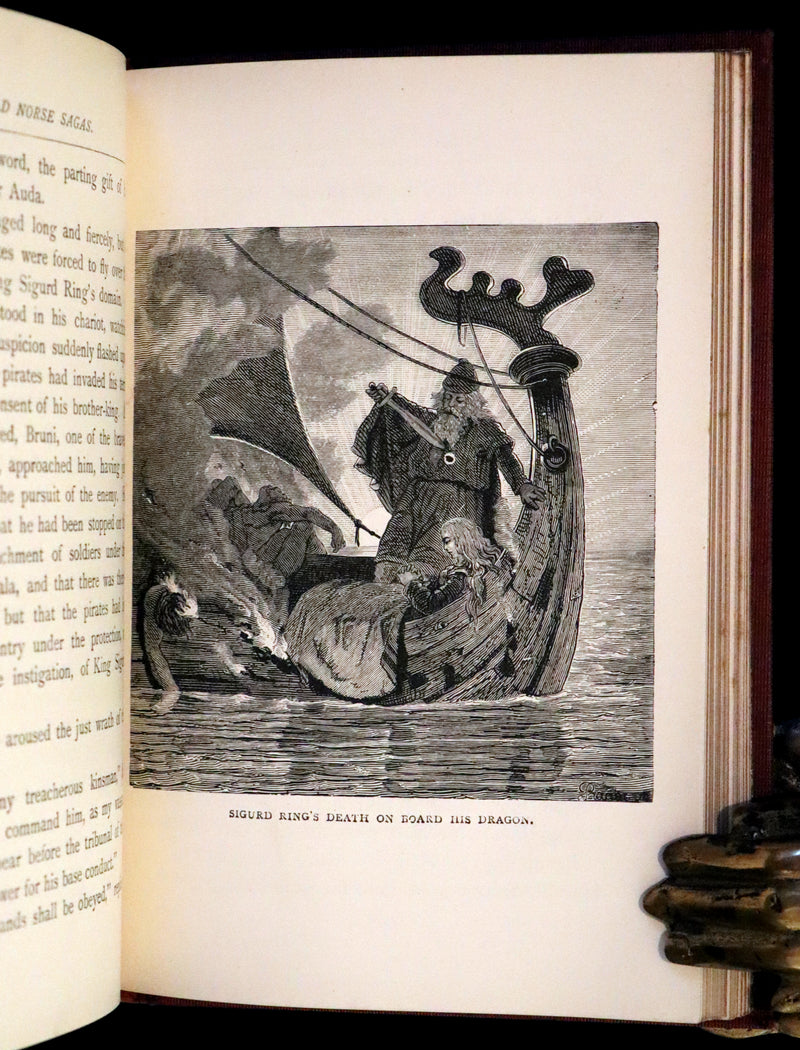 1895 Scarce Book - Old Norse Sagas - Aslog, Frithiof, Ingeborg, Ragnar Lodbrok, Sigurd, Wayland Smith, Hamlet, and others.