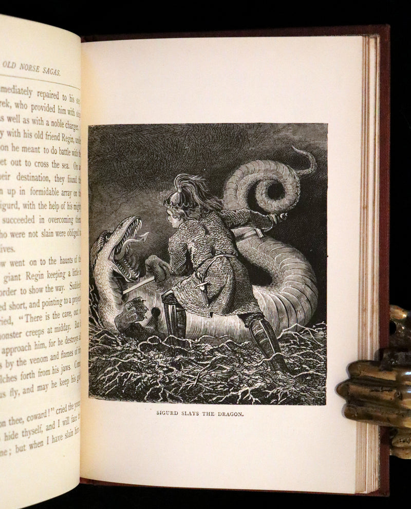 1895 Scarce Book - Old Norse Sagas - Aslog, Frithiof, Ingeborg, Ragnar Lodbrok, Sigurd, Wayland Smith, Hamlet, and others.