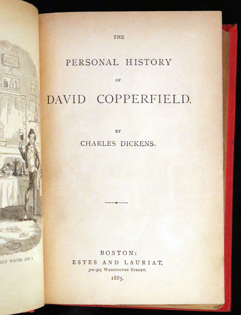 1885 Rare Book - The Personal History of David Copperfield by Charles Dickens. Illustrated.