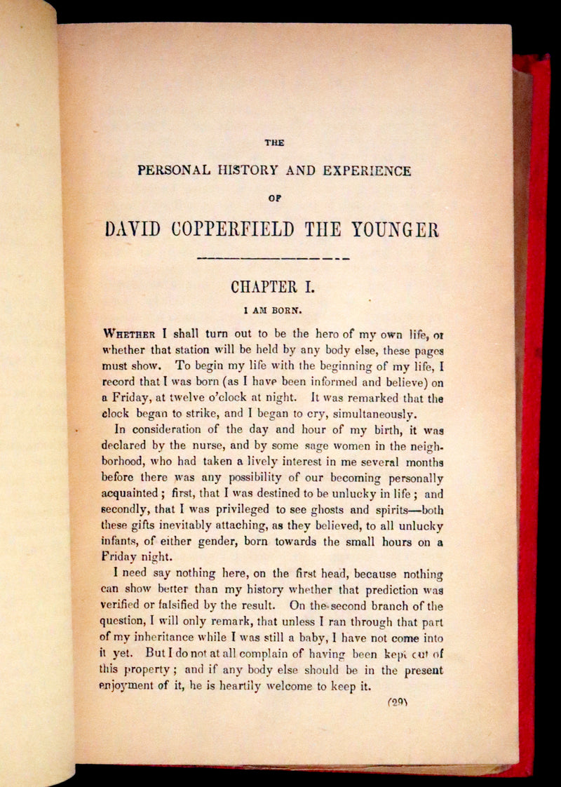 1885 Rare Book - The Personal History of David Copperfield by Charles Dickens. Illustrated.