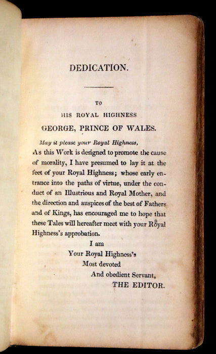 1824 Rare Book - The Tales of the Genii or the Delightful Lessons of Horam, The Son of Asmar