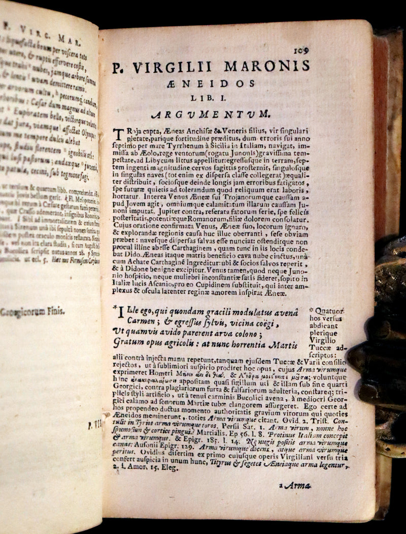 1650 Scarce Latin vellum Book - Virgil Works, P. Virgilius Maro (Aeneid, Georgics, etc).