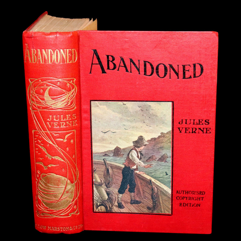1911 Rare Illustrated Book - Abandoned being the second part of The Mysterious Island by Jules Verne