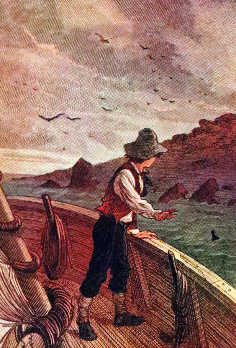 1911 Rare Illustrated Book - Abandoned being the second part of The Mysterious Island by Jules Verne