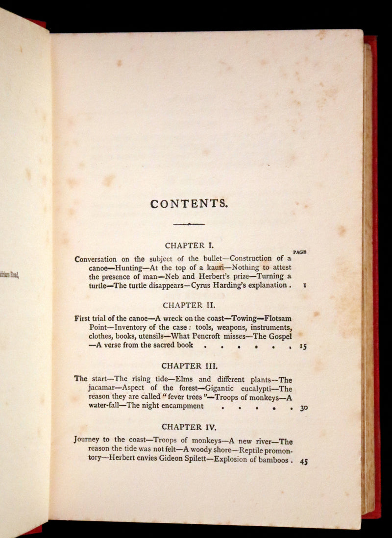 1911 Rare Illustrated Book - Abandoned being the second part of The Mysterious Island by Jules Verne