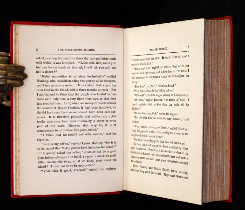 1911 Rare Illustrated Book - Abandoned being the second part of The Mysterious Island by Jules Verne