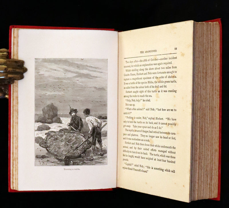 1911 Rare Illustrated Book - Abandoned being the second part of The Mysterious Island by Jules Verne