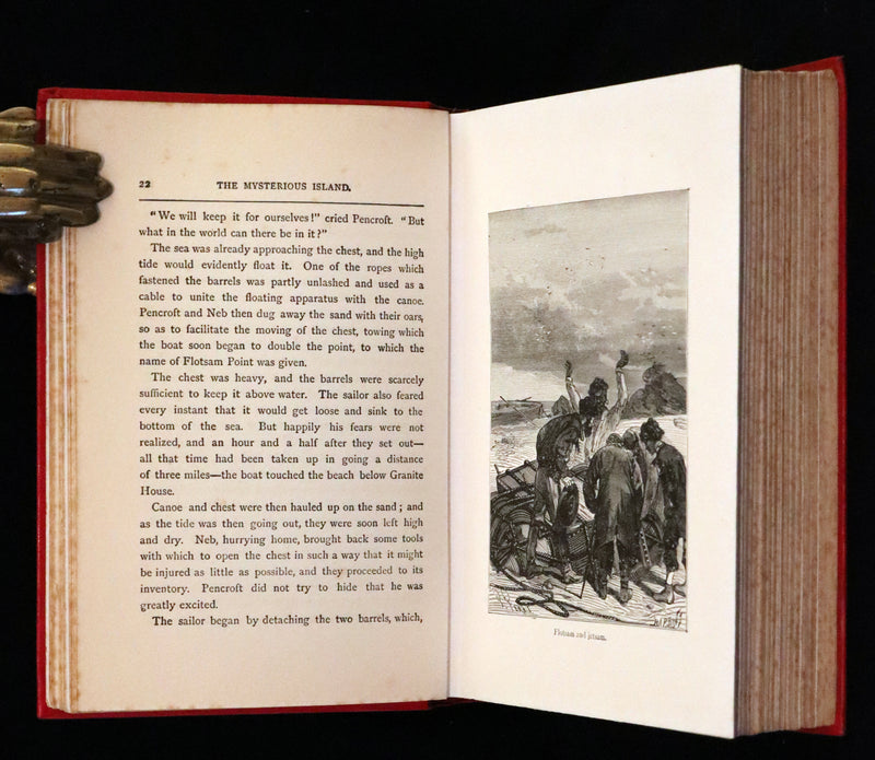 1911 Rare Illustrated Book - Abandoned being the second part of The Mysterious Island by Jules Verne