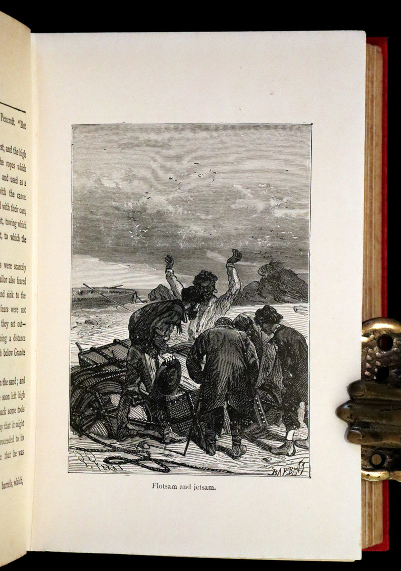 1911 Rare Illustrated Book - Abandoned being the second part of The Mysterious Island by Jules Verne