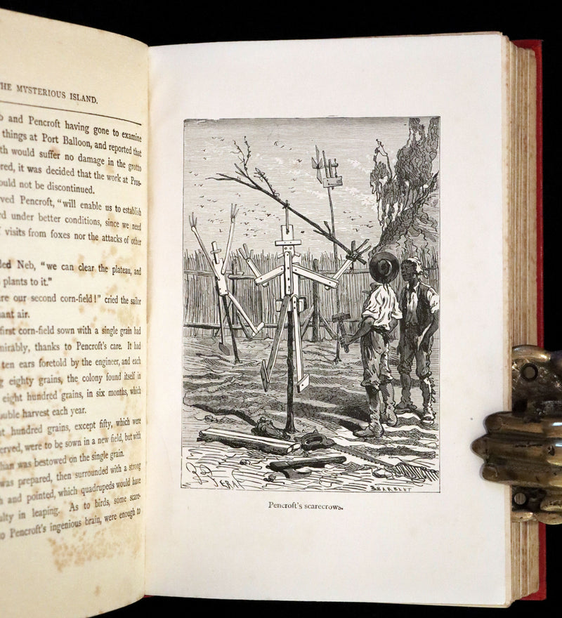 1911 Rare Illustrated Book - Abandoned being the second part of The Mysterious Island by Jules Verne