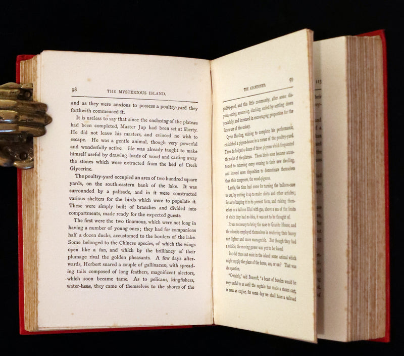 1911 Rare Illustrated Book - Abandoned being the second part of The Mysterious Island by Jules Verne