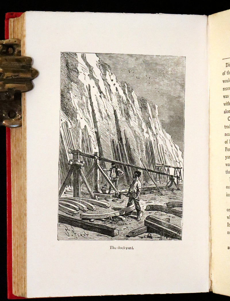 1911 Rare Illustrated Book - Abandoned being the second part of The Mysterious Island by Jules Verne