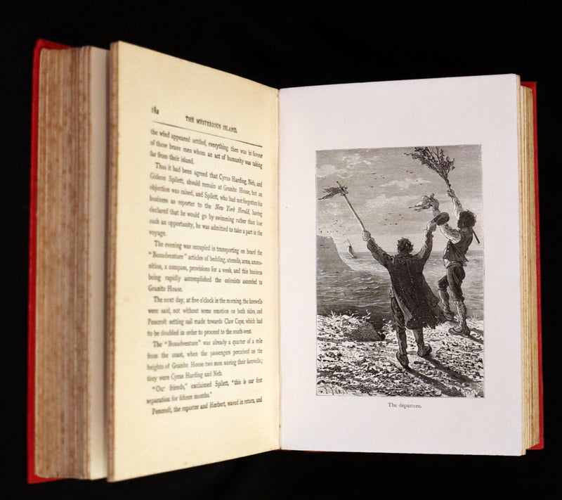 1911 Rare Illustrated Book - Abandoned being the second part of The Mysterious Island by Jules Verne