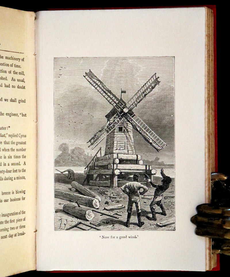 1911 Rare Illustrated Book - Abandoned being the second part of The Mysterious Island by Jules Verne