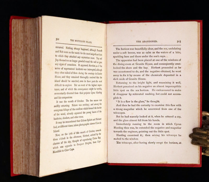 1911 Rare Illustrated Book - Abandoned being the second part of The Mysterious Island by Jules Verne