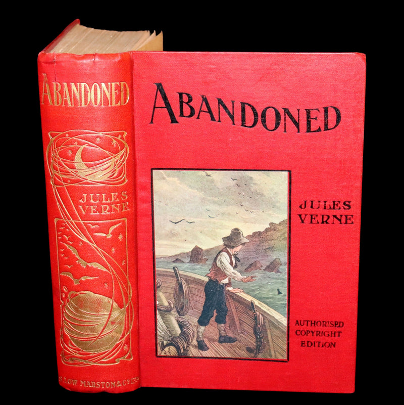 1911 Rare Illustrated Book - Abandoned being the second part of The Mysterious Island by Jules Verne