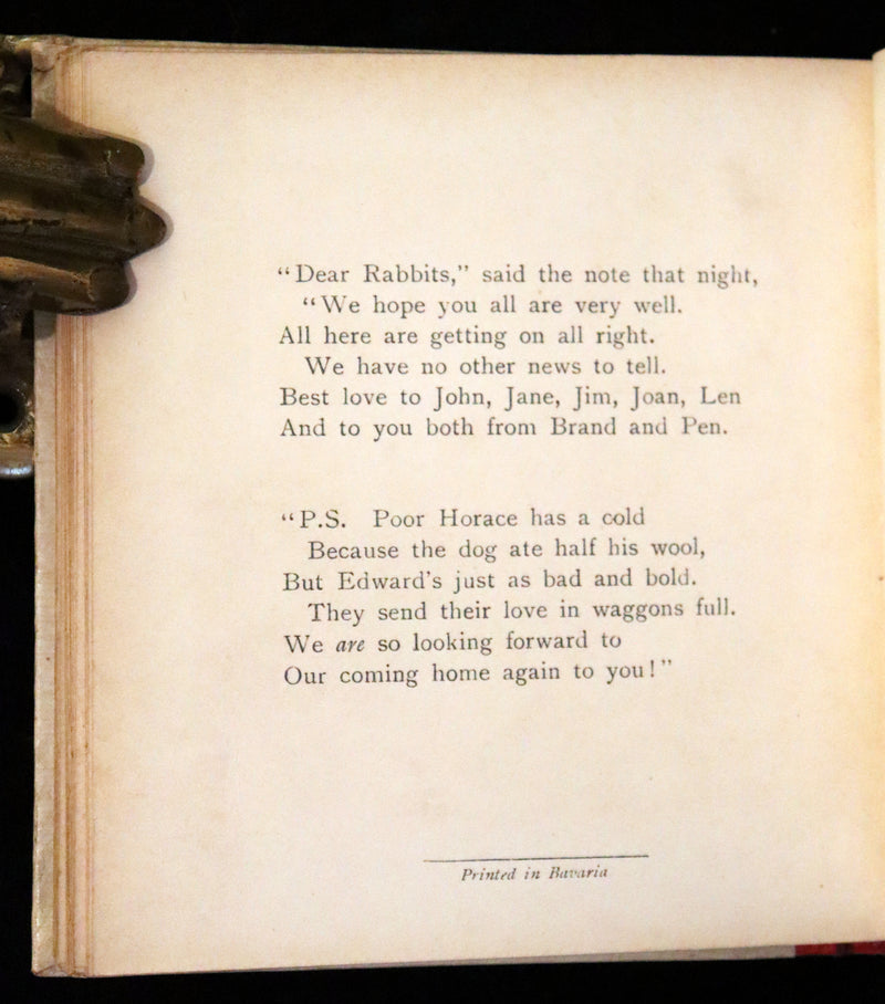 1905 Scarce First Edition  - Little Blue Rabbit and his Adventures by Cyril F. Austin, Illustrated by Hilda Austin.