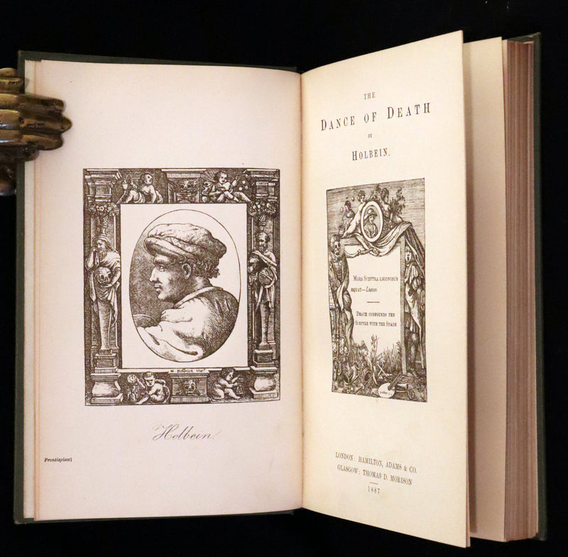 1887 Rare Book -The Dance of Death, Danse Macabre by Hans Holbein, illustrated.