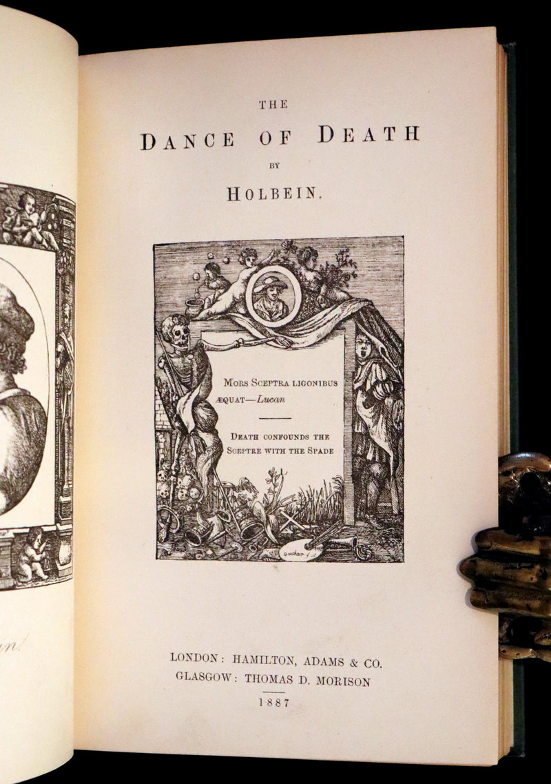 1887 Rare Book -The Dance of Death, Danse Macabre by Hans Holbein, illustrated.