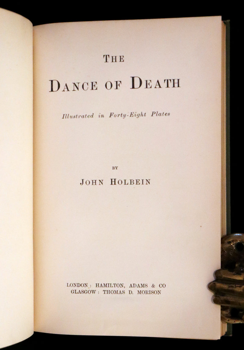 1887 Rare Book -The Dance of Death, Danse Macabre by Hans Holbein, illustrated.