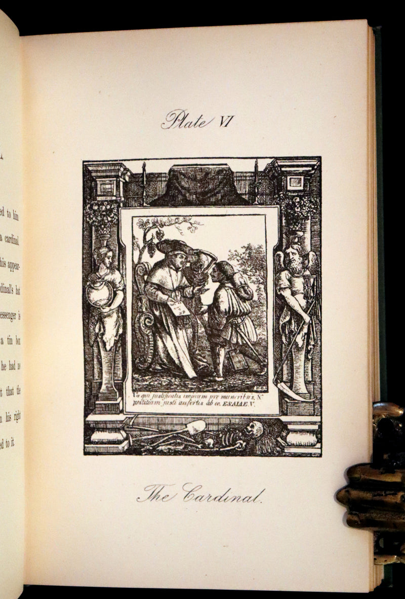 1887 Rare Book -The Dance of Death, Danse Macabre by Hans Holbein, illustrated.