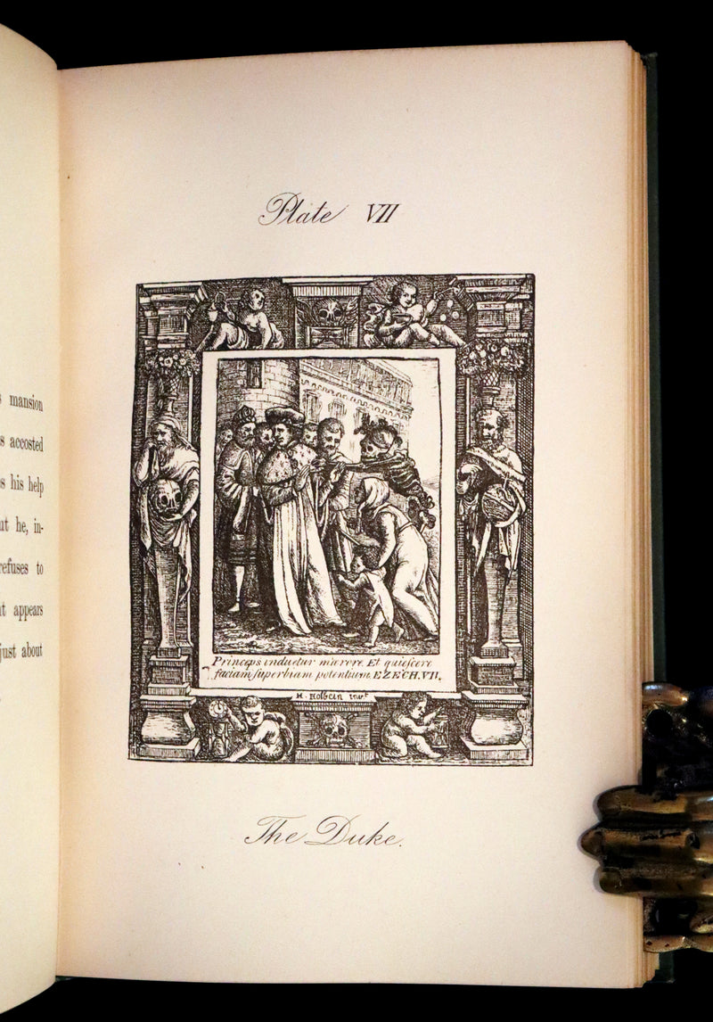 1887 Rare Book -The Dance of Death, Danse Macabre by Hans Holbein, illustrated.