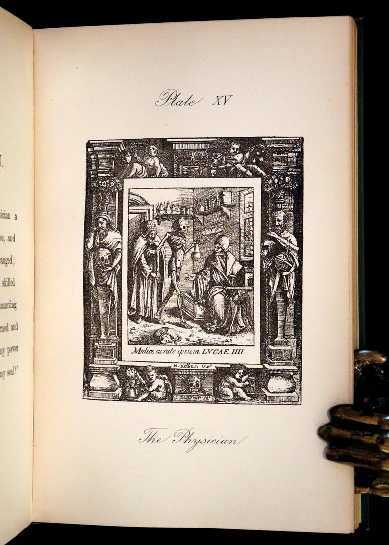 1887 Rare Book -The Dance of Death, Danse Macabre by Hans Holbein, illustrated.