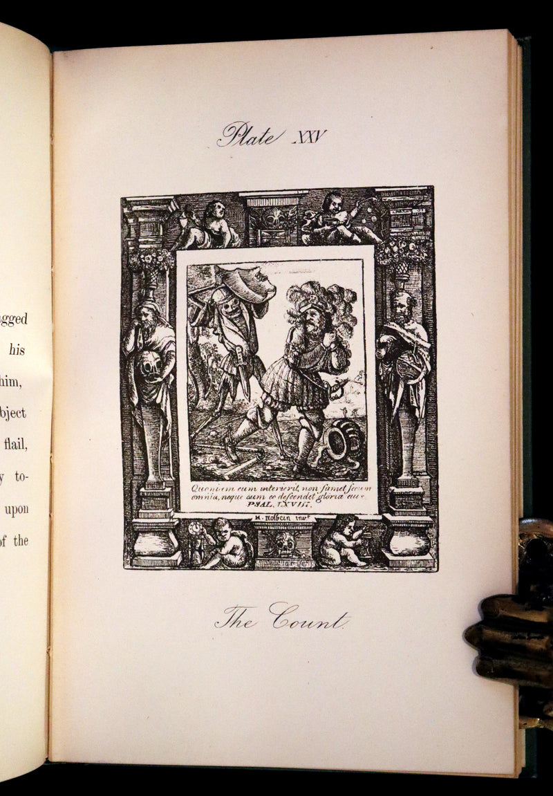 1887 Rare Book -The Dance of Death, Danse Macabre by Hans Holbein, illustrated.