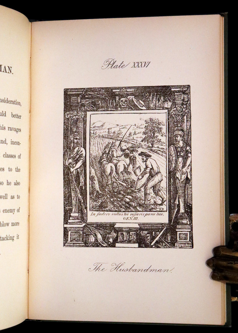 1887 Rare Book -The Dance of Death, Danse Macabre by Hans Holbein, illustrated.