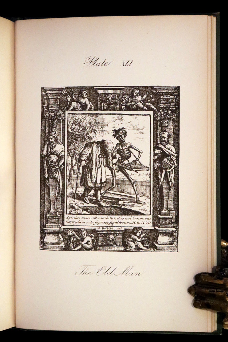 1887 Rare Book -The Dance of Death, Danse Macabre by Hans Holbein, illustrated.