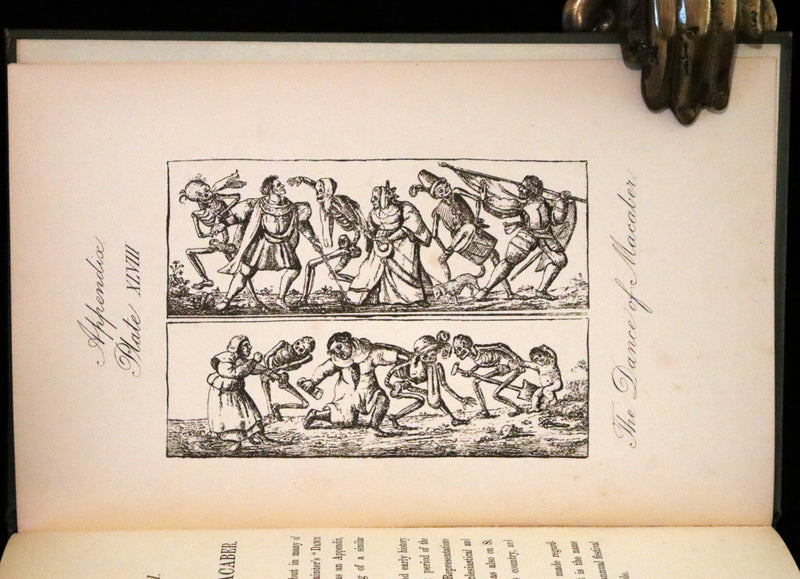 1887 Rare Book -The Dance of Death, Danse Macabre by Hans Holbein, illustrated.