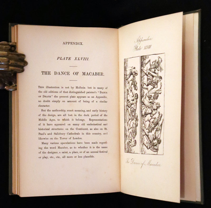 1887 Rare Book -The Dance of Death, Danse Macabre by Hans Holbein, illustrated.