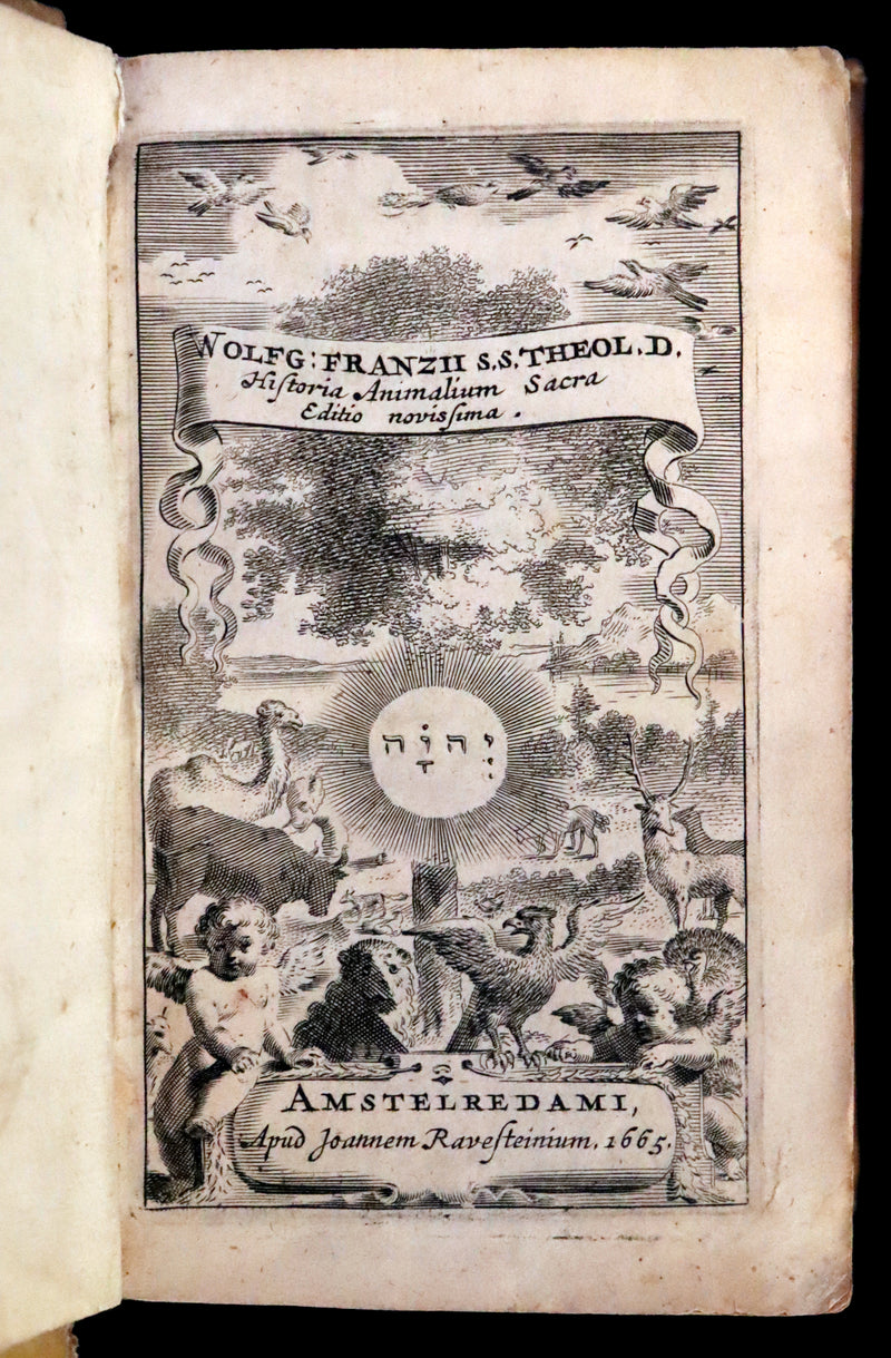 1665 Rare Latin Book - Unicorn, Griffin, Dragon, Basilisk, Franz's Historia Animalium.