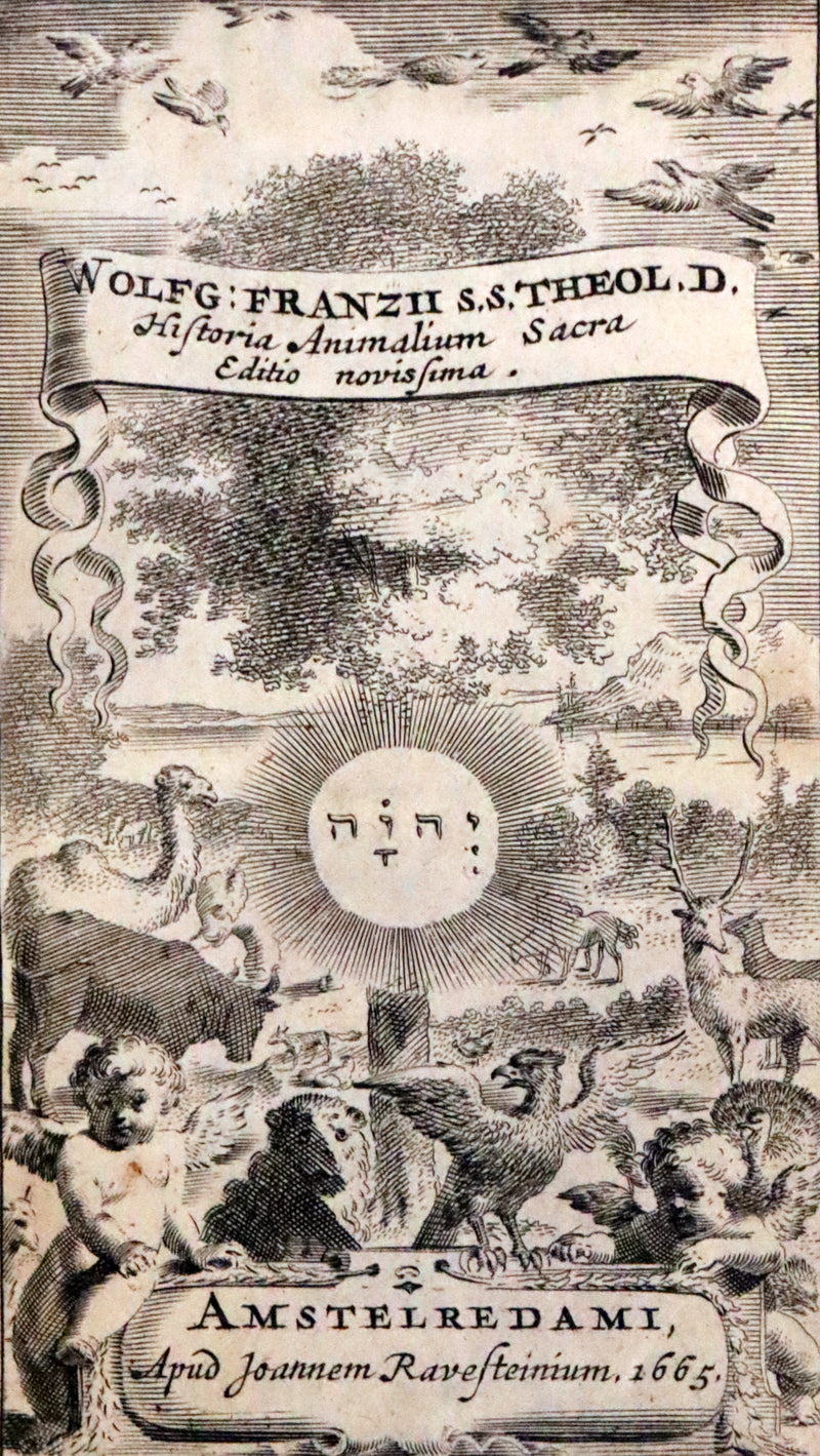 1665 Rare Latin Book - Unicorn, Griffin, Dragon, Basilisk, Franz's Historia Animalium.