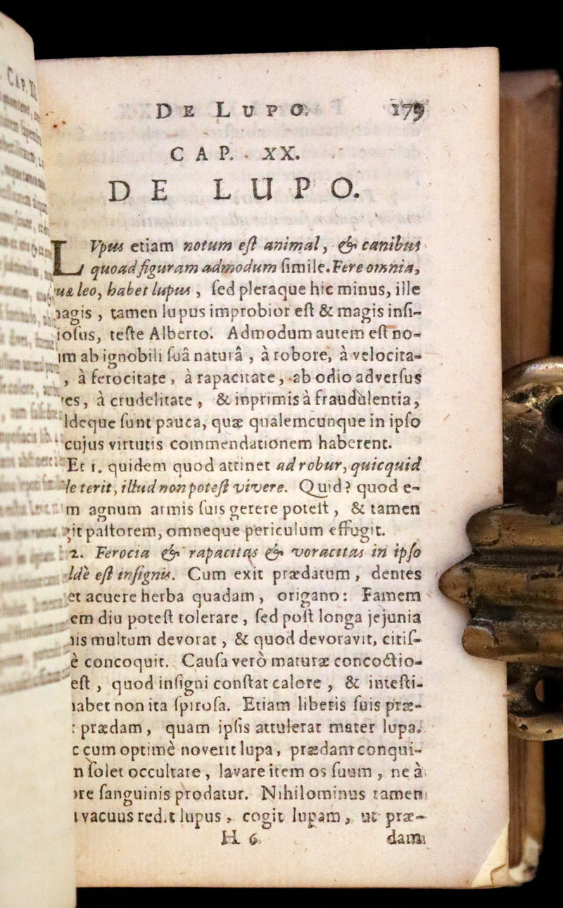 1665 Rare Latin Book - Unicorn, Griffin, Dragon, Basilisk, Franz's Historia Animalium.