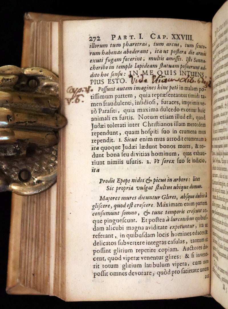 1665 Rare Latin Book - Unicorn, Griffin, Dragon, Basilisk, Franz's Historia Animalium.