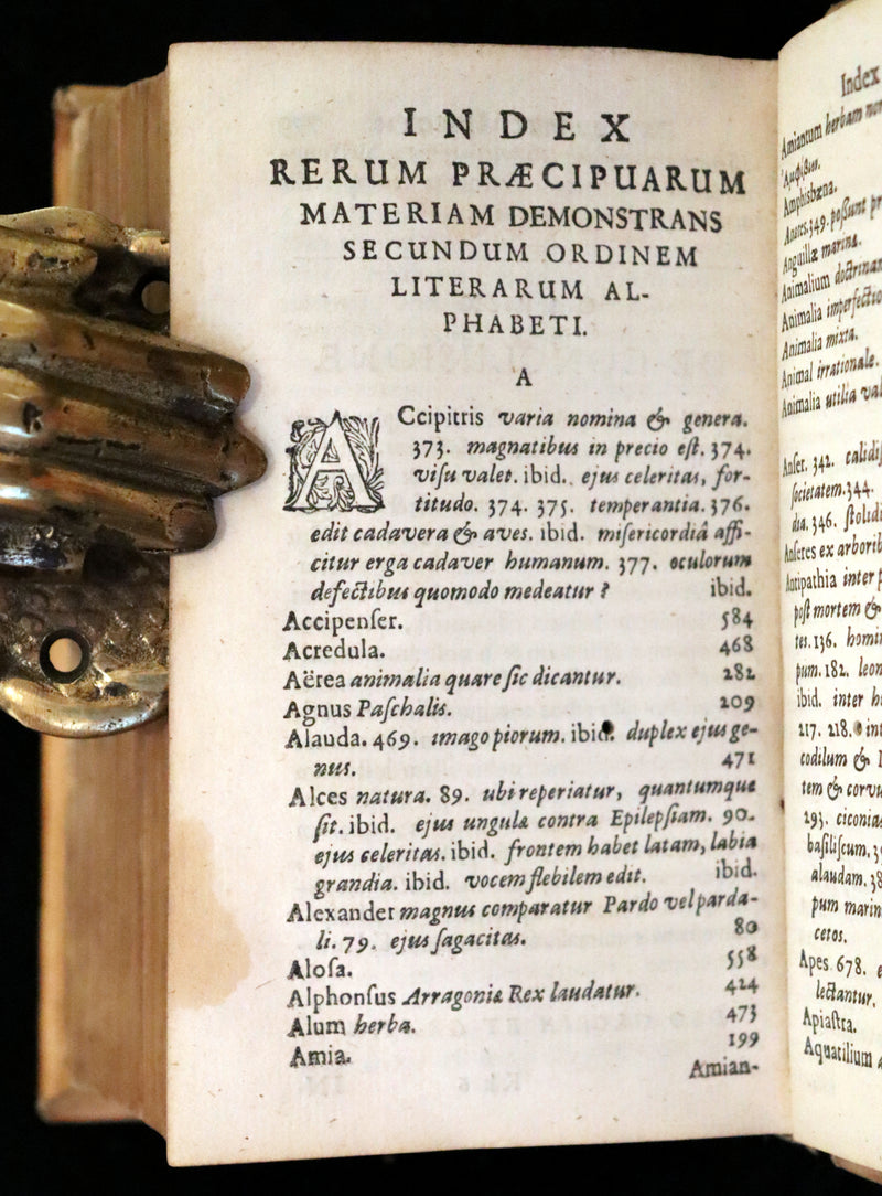 1665 Rare Latin Book - Unicorn, Griffin, Dragon, Basilisk, Franz's Historia Animalium.