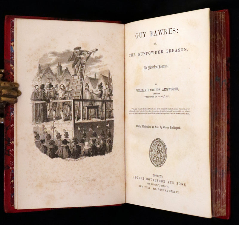 1870 Rare Book - Guy Fawkes, or the Gunpowder Treason illustrated by Cruikshank.