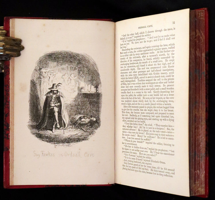 1870 Rare Book - Guy Fawkes, or the Gunpowder Treason illustrated by Cruikshank.