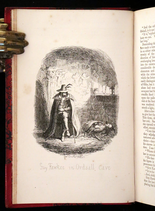 1870 Rare Book - Guy Fawkes, or the Gunpowder Treason illustrated by Cruikshank.