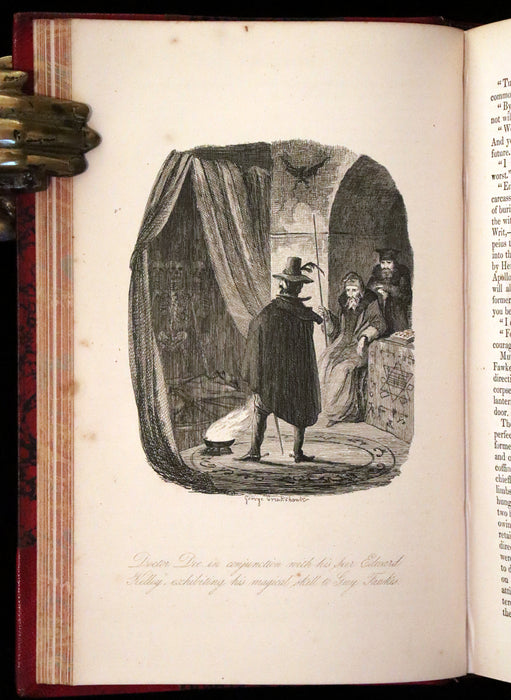 1870 Rare Book - Guy Fawkes, or the Gunpowder Treason illustrated by Cruikshank.