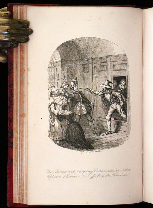 1870 Rare Book - Guy Fawkes, or the Gunpowder Treason illustrated by Cruikshank.