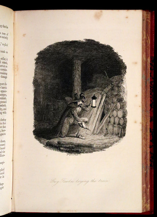 1870 Rare Book - Guy Fawkes, or the Gunpowder Treason illustrated by Cruikshank.