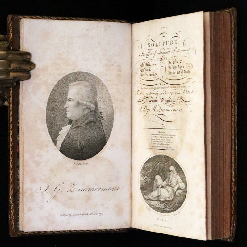 1799 Rare Book Set - Solitude, or the Effect of Occasional Retirement on the Mind.