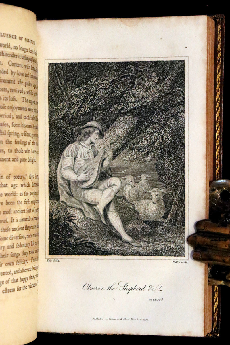 1799 Rare Book Set - Solitude, or the Effect of Occasional Retirement on the Mind.