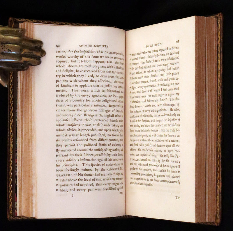 1799 Rare Book Set - Solitude, or the Effect of Occasional Retirement on the Mind.
